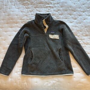 Patagonia Dark Gray Snap T Re-Tool Polartec Fleece Pullover